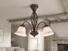 Deckenleuchte 3-flammig Landhausstil Rostoptik, Glasschirme Produktbild-Vorschau 5