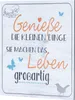 Wandbild 20x20cm Genieße die kleinen Dinge Spruch Deko Produktbild-Vorschau 1