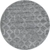 Hochflor Teppich PISA Grau 200 cm Rund Produktbild-Vorschau 1