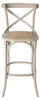 SIGNATURE - Chaise de bar en bois massif et cannage L50 cm Voir les images du produit 1