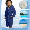 Celodoro Kinder Bademantel mit Kapuze Baumwolle - Navy Produktbild-Vorschau 5