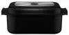 A black roasting pan with a silver lid. Náhľad obrázku produktu