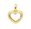 Gold Anhänger Herz Zirkonia mit Goldkette  333-8 Karat Gold Produktbild-Vorschau 2