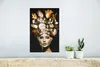 MuchoWow® Poster Frau - Blumen - Gold 20x30 cm - Produktbild-Vorschau 5
