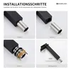 2x Badarmatur Schwarz Waschbecken Armatur Wasserfall Produktbild-Vorschau 9