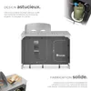 Cuisine de camping en aluminium 116 x 52 x 107 cm - gris Voir les images du produit 3