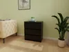 Komoda - 3 zásuvky - 70 cm - Černá - Moderní příborník - Náhled obrázku produktu 2