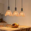 ZMH Lampada a sospensione in rattan a 3 fiamme lampada da Anteprima dell’immagine prodotto 2