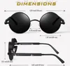 Polarisierte Steampunk Retro-Sonnenbrille UV400 für Herren Produktbild-Vorschau 5