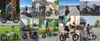 A collage of various people riding and posing with VITILAN electric bikes in different outdoor settings. Anteprima dell’immagine prodotto