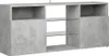 A gray TV stand with two closed cabinets and open shelves in the middle. Produktbild-Vorschau