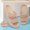 ASKSA Pantoufles unies Sandales super douces avec boucle Voir les images du produit 3
