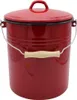 Mülleimer M10R mit Deckel emailliert, rot, 10 Liter Produktbild-Vorschau 4