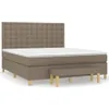 Cama con somier y colchón vidaXL, color taupe, 160x200 cm, Vista previa de la imagen del producto 1