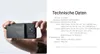 A person is holding a power bank with a carbon fiber-like texture on the back. Produktbild-Vorschau