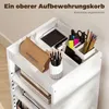 Libreria HOMCOM con rotelle, carrello porta libri con Anteprima dell’immagine prodotto 6