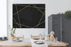 MuchoWow® Poster Geometrisches Muster aus goldenen Linien Produktbild-Vorschau 3