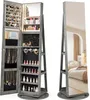 COSTWAY Armoire à bijoux, armoire à glace pivotante à 360° Voir les images du produit 1
