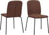Two brown dining chairs with black metal legs are shown against a white background. Produktbild-Vorschau