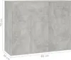 vidaXL Credenza grigio cemento 88x30x70 cm materiale a base Anteprima dell’immagine prodotto 13