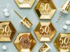 Pappbecher Happy Birthday #50 220ml/6Stk. Gold Produktbild-Vorschau 5