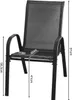 Runder Tisch Island 60Cm Mit 4 Stühlen Sofia, Schwarz Produktbild-Vorschau 8