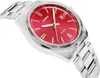 Uhr, Herren, Analog, Silber,Zifferbl Rot Produktbild-Vorschau 2
