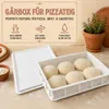 Pizza Lover Pizzateigbox mit Deckel in weiß - Größe Produktbild-Vorschau 2