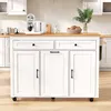 Merax Kücheninsel Servierwagen Sideboard, auf Rollen, Produktbild-Vorschau 2