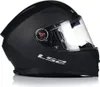 A black motorcycle helmet with a clear visor, shown from the side. Anteprima dell’immagine prodotto