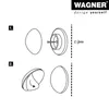 WAGNER Wandpuffer SOG WHITE 2-tlg. Set - Ø 60 x 15 mm, Produktbild-Vorschau 4