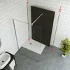 Duschspa 210cm Kantenprofil Aluminium Profil für 3mm Produktbild-Vorschau 3
