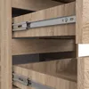 Close-up view of drawer slides inside a wooden cabinet. Podgląd zdjęcia produktu