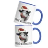 Frohe Weihnachten Tasse Blau Rind Kuh Fleisch Produktbild-Vorschau 2