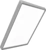 A square LED ceiling light with a gray frame, presented against a white background. Produktbild-Vorschau