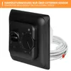A black thermostat with a dial and temperature markings, connected to a white cable with exposed wires. Anteprima dell’immagine prodotto