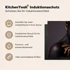 KitchenYeah© Herdabdeckplatte Frau - Schwarz - Gold - Kunst Produktbild-Vorschau 6