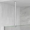 A close-up view of a shower support rod attached to a ceiling and a glass shower panel. Produktbild-Vorschau