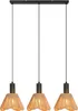 ZMH Lampe suspendue en rotin 3 flammes Lampe de table à Voir les images du produit 8