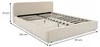 Polsterbett MARINI Doppelbett 140x200 cm in beige -  Bett Produktbild-Vorschau 6
