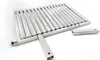 A stainless steel grill grate with a detachable handle and a separate handle piece, shown against a white background. Produktbild-Vorschau