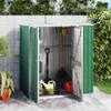 vidaXL Casetta da giardino Verde 161x89x161 cm Acciaio Anteprima dell’immagine prodotto 2