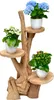 Teak Blumenständer Blumenpodest Pflanzentreppe Ständer Produktbild-Vorschau 1
