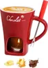 Schokofondue Tass, 200ml Keramik Fondue Set für Schokolade, Produktbild-Vorschau 1