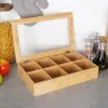 Úložný box na čaj s 8 priehradkami a vekom Náhľad obrázku produktu 2