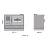 Technical drawing of a kitchen stove with dimensions. Produktbild-Vorschau