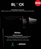 A dark, promotional image featuring a black waste separation system with text overlays and logos. Voir les images du produit