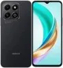 A dual-view of a black smartphone, showing both the back and front. Anteprima dell’immagine prodotto