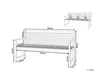 BELIANI Gartenbank hellbraun Akazienholz 160 cm Landhaus Produktbild-Vorschau 3