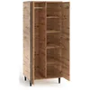 An open wardrobe with shelves and a hanging rod. Produktbild-Vorschau